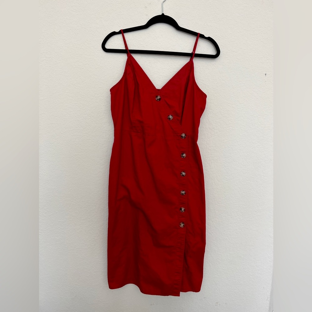 Express Red Dress Linen Summer Dress